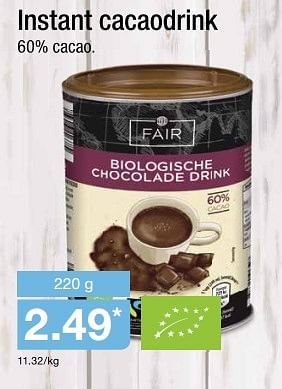 Aanbiedingen Instant cacaodrink - Fair - Geldig van 02/11/2016 tot 08/11/2016 bij Aldi