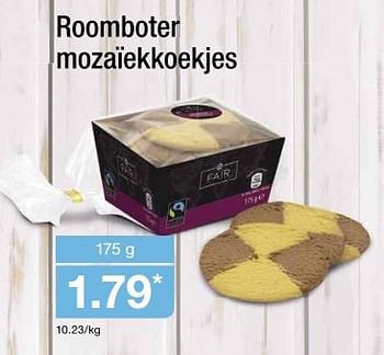 Aanbiedingen Roomboter mozaïekkoekjes - Fair - Geldig van 02/11/2016 tot 08/11/2016 bij Aldi