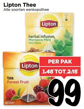 Aanbiedingen Lipton thee - Lipton - Geldig van 06/11/2016 tot 12/11/2016 bij Vomar