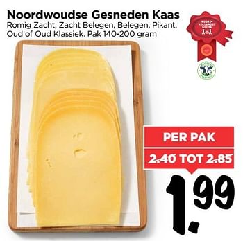 Aanbiedingen Noordwoudse gesneden kaas - Huismerk Vomar - Geldig van 06/11/2016 tot 12/11/2016 bij Vomar