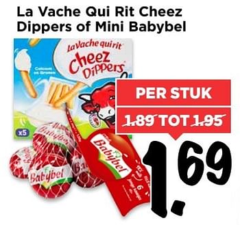 Aanbiedingen La vache qui rit cheez dippers of mini babybel - Huismerk Vomar - Geldig van 06/11/2016 tot 12/11/2016 bij Vomar