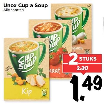 Aanbiedingen Unox cup a soup - Unox - Geldig van 06/11/2016 tot 12/11/2016 bij Vomar