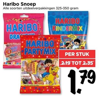 Aanbiedingen Haribo snoep - Haribo - Geldig van 06/11/2016 tot 12/11/2016 bij Vomar