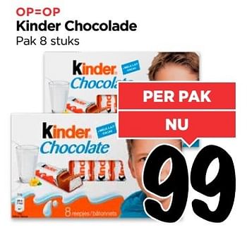 Aanbiedingen Kinder chocolade - Kinder - Geldig van 06/11/2016 tot 12/11/2016 bij Vomar