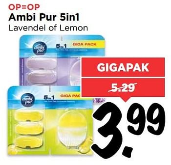 Aanbiedingen Ambi pur 5in1 lavendel of lemon - Ambi Pur - Geldig van 06/11/2016 tot 12/11/2016 bij Vomar