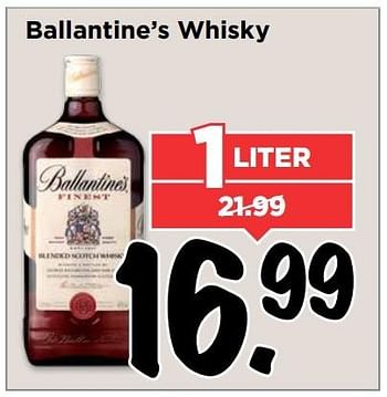 Aanbiedingen Ballantine`s whisky - Ballantine's - Geldig van 06/11/2016 tot 12/11/2016 bij Vomar