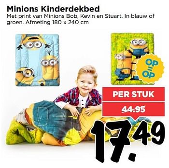 Aanbiedingen Minions kinderdekbed - Minions - Geldig van 06/11/2016 tot 12/11/2016 bij Vomar