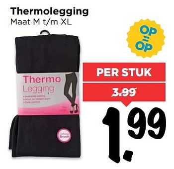 Aanbiedingen Thermolegging - Huismerk Vomar - Geldig van 06/11/2016 tot 12/11/2016 bij Vomar