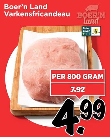 Aanbiedingen Boer`n land varkensfricandeau - Boer'n Land - Geldig van 06/11/2016 tot 12/11/2016 bij Vomar