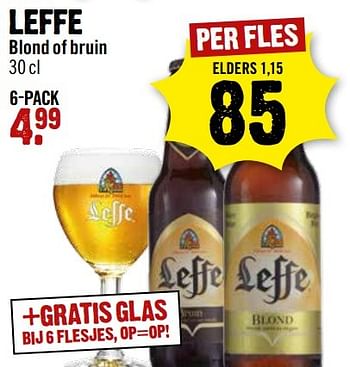Aanbiedingen Leffe blond of bruin - Leffe - Geldig van 06/11/2016 tot 12/11/2016 bij Dirk III