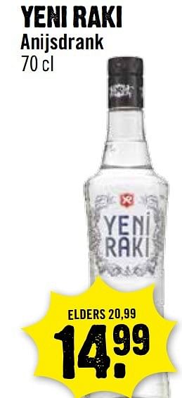 Aanbiedingen Yeni raki anijsdrank - Yeni Raki - Geldig van 06/11/2016 tot 12/11/2016 bij Dirk III
