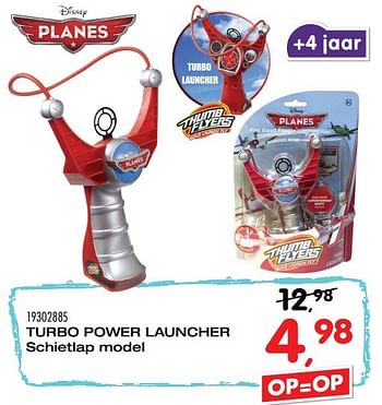 Aanbiedingen Turbo power launcher schietlap model - Disney - Geldig van 08/11/2016 tot 06/12/2016 bij Supra Bazar