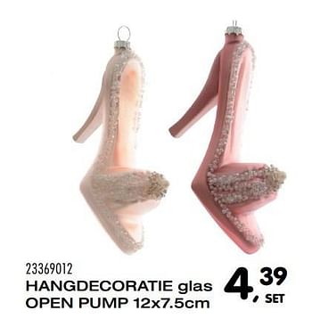 Aanbiedingen Hangdecoratie glas open pump - Huismerk - Supra Bazar - Geldig van 08/11/2016 tot 06/12/2016 bij Supra Bazar