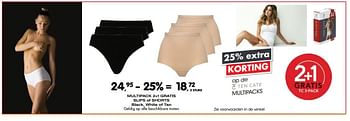 Aanbiedingen Multipack 2+1 gratis slips of shorts - Huismerk - Supra Bazar - Geldig van 08/11/2016 tot 06/12/2016 bij Supra Bazar