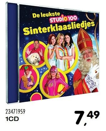 Aanbiedingen Sinterklaasliedjes - Studio 100 - Geldig van 08/11/2016 tot 06/12/2016 bij Supra Bazar