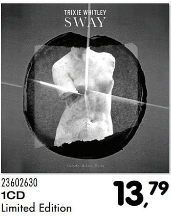 Aanbiedingen 1cd trixie whitley sway - Huismerk - Supra Bazar - Geldig van 08/11/2016 tot 06/12/2016 bij Supra Bazar