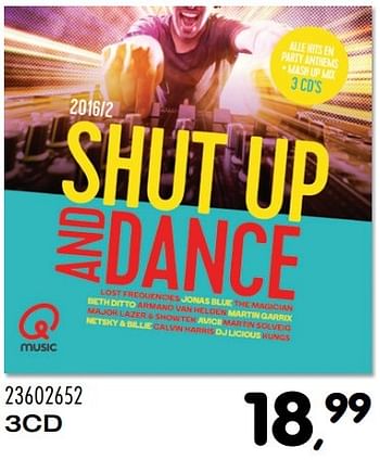 Aanbiedingen 3cd shut up and dance - Huismerk - Supra Bazar - Geldig van 08/11/2016 tot 06/12/2016 bij Supra Bazar