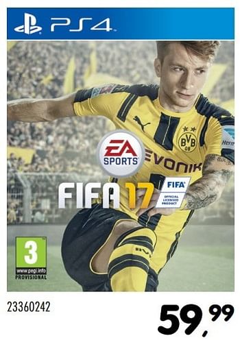 Aanbiedingen Fifa figa 17 - Electronic Arts - Geldig van 08/11/2016 tot 06/12/2016 bij Supra Bazar