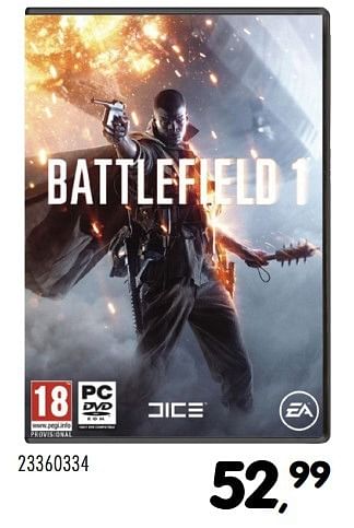 Aanbiedingen Battlefield 1 - Electronic Arts - Geldig van 08/11/2016 tot 06/12/2016 bij Supra Bazar