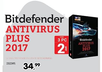 Aanbiedingen Bitdefender antivirus plus 2017 - Bitdefender - Geldig van 08/11/2016 tot 06/12/2016 bij Supra Bazar