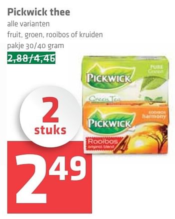 Aanbiedingen Pickwick thee - Pickwick - Geldig van 03/11/2016 tot 09/11/2016 bij Spar