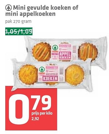 Aanbiedingen Mini gevulde koeken of mini appelkoeken - Spar - Geldig van 03/11/2016 tot 09/11/2016 bij Spar