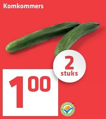 Aanbiedingen Komkommers - Huismerk - Spar  - Geldig van 03/11/2016 tot 09/11/2016 bij Spar