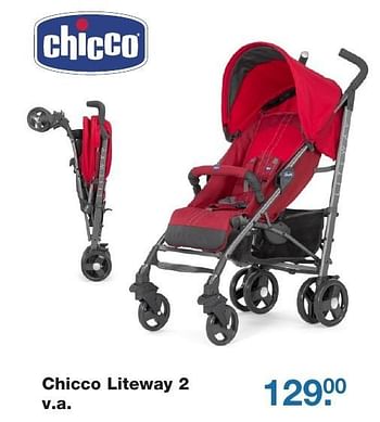 Aanbiedingen Chicco liteway 2 - Chicco - Geldig van 21/10/2016 tot 11/11/2016 bij Baby & Tiener Megastore