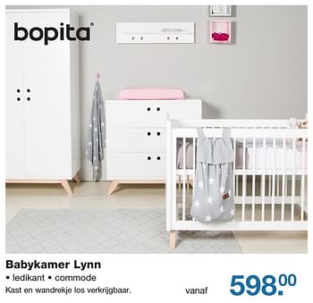 Aanbiedingen Babykamer lynn - Bopita - Geldig van 21/10/2016 tot 11/11/2016 bij Baby & Tiener Megastore
