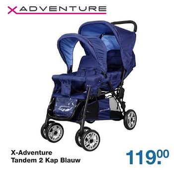 Aanbiedingen X-adventure tandem 2 kap blauw - Xadventure - Geldig van 21/10/2016 tot 11/11/2016 bij Baby & Tiener Megastore