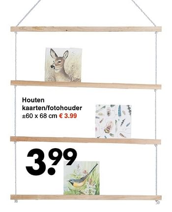 Aanbiedingen Houten kaarten-fotohouder - Huismerk - Wibra - Geldig van 31/10/2016 tot 12/11/2016 bij Wibra