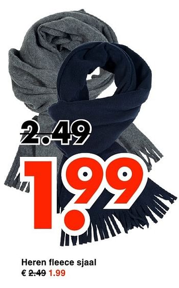 replica Omringd houder Huismerk - Wibra Heren fleece sjaal - Promotie bij Wibra