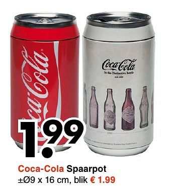 Aanbiedingen Coca-cola spaarpot - Coca Cola - Geldig van 31/10/2016 tot 12/11/2016 bij Wibra