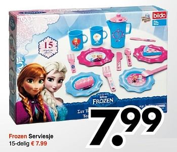 Aanbiedingen Frozen serviesje - Disney  Frozen - Geldig van 31/10/2016 tot 12/11/2016 bij Wibra
