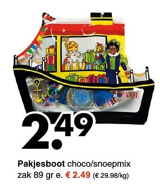 Aanbiedingen Pakjesboot choco-snoepmix - Huismerk - Wibra - Geldig van 31/10/2016 tot 12/11/2016 bij Wibra