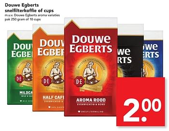 Aanbiedingen Douwe egberts snelfilterkoffie of cups - Douwe Egberts - Geldig van 06/11/2016 tot 12/11/2016 bij Deen Supermarkten