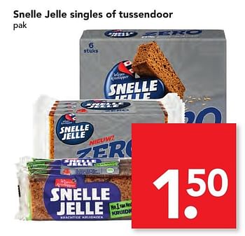 Aanbiedingen Snelle jelle singles of tussendoor - Snelle Jelle - Geldig van 06/11/2016 tot 12/11/2016 bij Deen Supermarkten