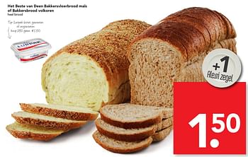 Aanbiedingen Het beste van deen bakkersvloerbrood maïs of bakkersbrood volkoren - Huismerk deen supermarkt - Geldig van 06/11/2016 tot 12/11/2016 bij Deen Supermarkten