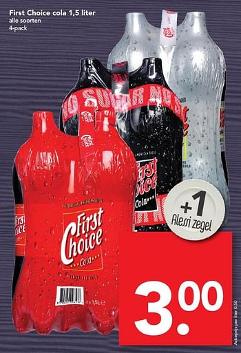 Aanbiedingen First choice cola - First choice - Geldig van 06/11/2016 tot 12/11/2016 bij Deen Supermarkten
