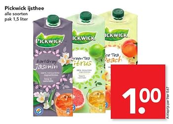 Aanbiedingen Pickwick ijsthee - Pickwick - Geldig van 06/11/2016 tot 12/11/2016 bij Deen Supermarkten