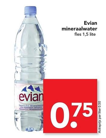 Aanbiedingen Evian mineraalwater - Evian - Geldig van 06/11/2016 tot 12/11/2016 bij Deen Supermarkten