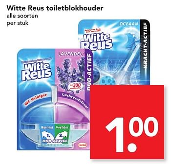 Aanbiedingen Witte reus toiletblokhouder - Witte reus - Geldig van 06/11/2016 tot 12/11/2016 bij Deen Supermarkten