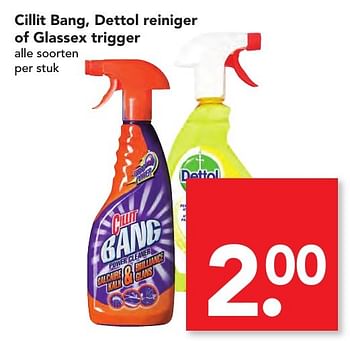 Aanbiedingen Cillit bang, dettol reiniger of glassex trigger - Dettol - Geldig van 06/11/2016 tot 12/11/2016 bij Deen Supermarkten