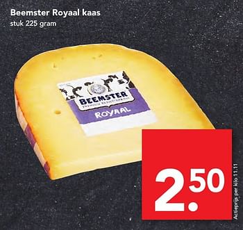 Aanbiedingen Beemster royaal kaas - Beemster - Geldig van 06/11/2016 tot 12/11/2016 bij Deen Supermarkten