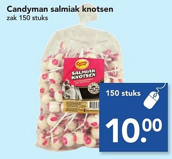 Aanbiedingen Candyman salmiak knotsen - Candy Man - Geldig van 06/11/2016 tot 12/11/2016 bij Deen Supermarkten
