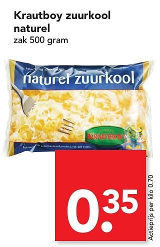 Aanbiedingen Krautboy zuurkool naturel - Huismerk deen supermarkt - Geldig van 06/11/2016 tot 12/11/2016 bij Deen Supermarkten