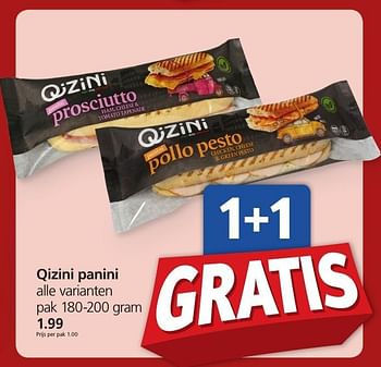 Aanbiedingen Qizini panini - Qizini - Geldig van 07/11/2016 tot 13/11/2016 bij Jan Linders