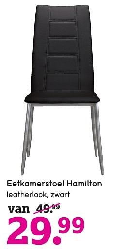 Aanbiedingen Eetkamerstoel hamilton - Huismerk - Leen Bakker - Geldig van 07/11/2016 tot 13/11/2016 bij Leen Bakker