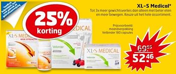 Aanbiedingen Maandverpakking vetbinder - XL-S Medical - Geldig van 08/11/2016 tot 13/11/2016 bij Trekpleister