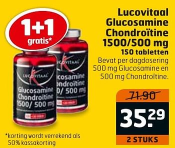 Aanbiedingen Lucovitaal glucosamine chondroïtine - Lucovitaal - Geldig van 08/11/2016 tot 13/11/2016 bij Trekpleister